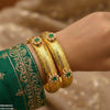 Round Flower Bangle Set