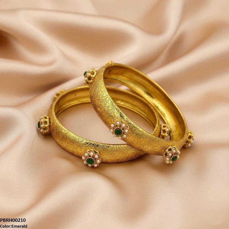 Round Flower Bangle Set