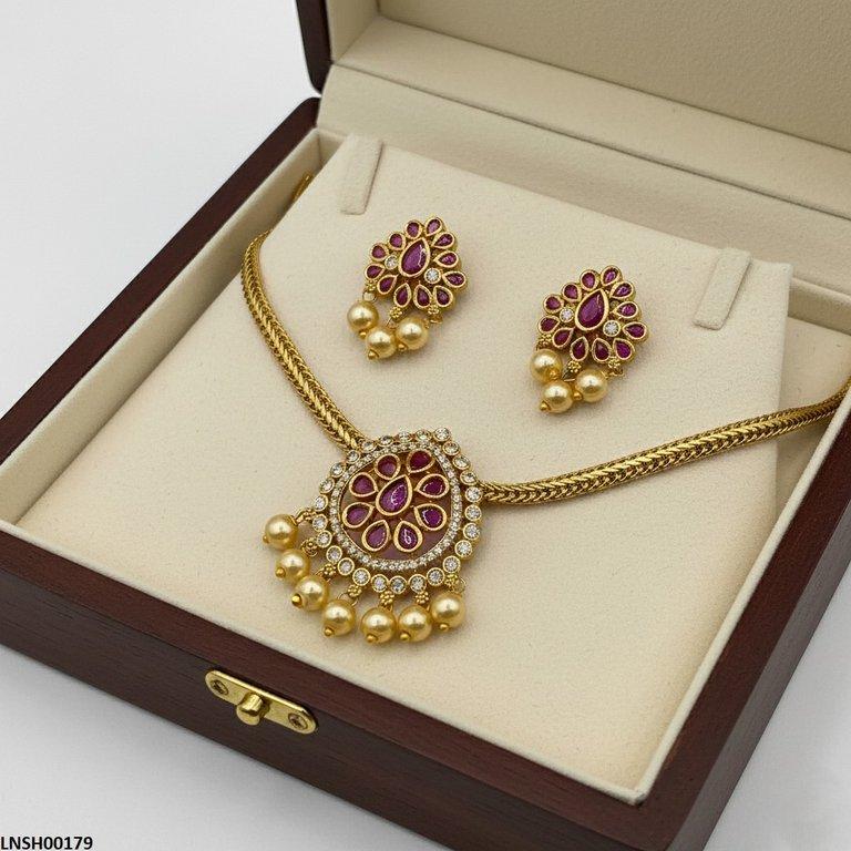 Tear Pearl Drop Necklace Set