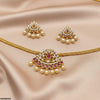 Tear Round Pearl Drop Necklace Set