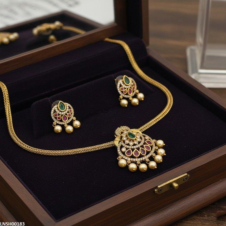 Tear Pearl Drop Necklace Set