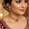 Moon Flower Pearl Drop Necklace Set