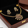 Moon Flower Pearl Drop Necklace Set