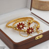 Flower Bangles Set Adjustable