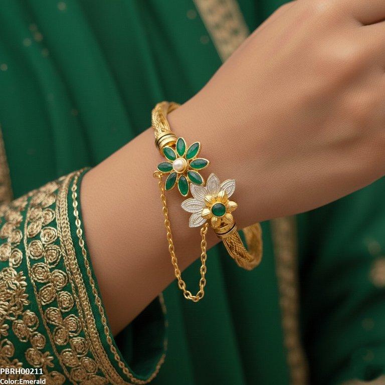 Flower Bangles Set Adjustable