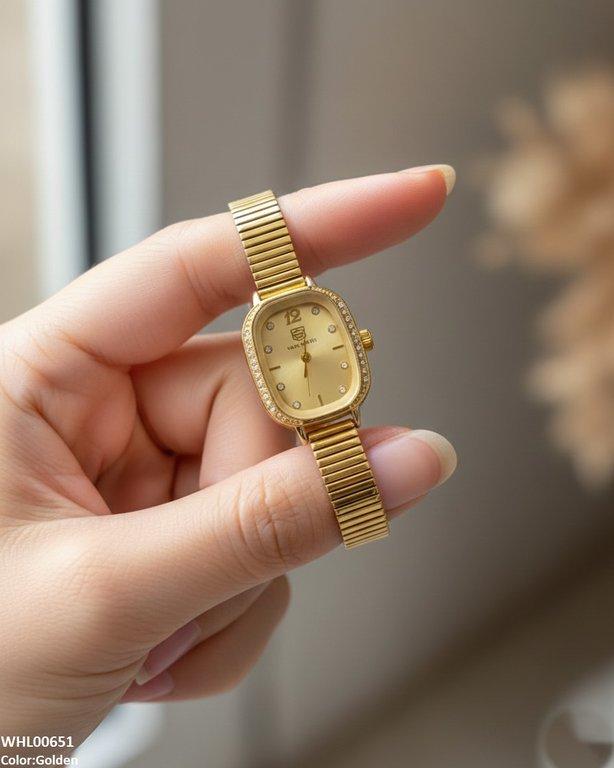 Rectangle Stone Shafal Chain Women's Watch