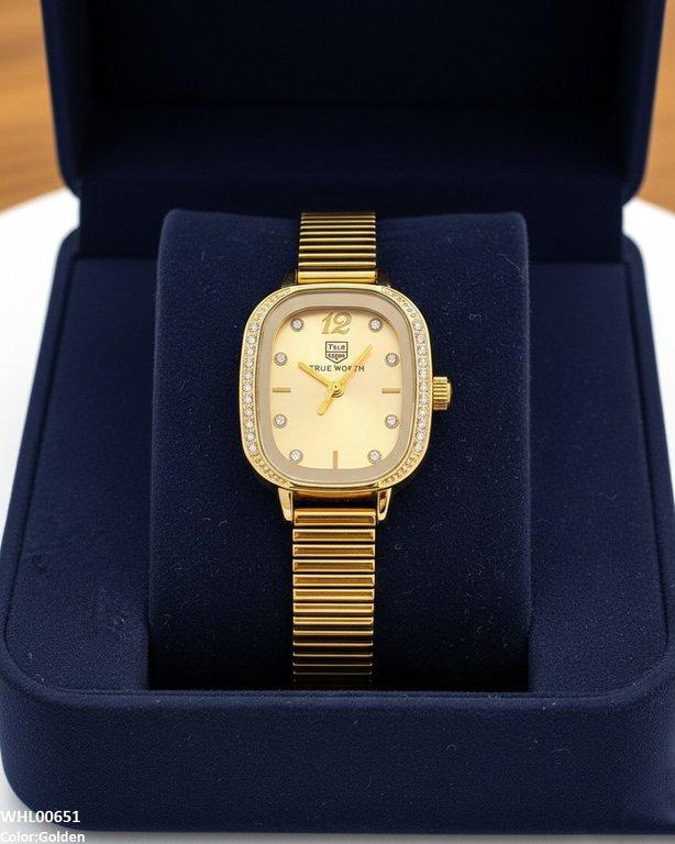 Rectangle Stone Shafal Chain Women's Watch