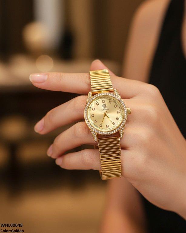 Round Stone Shafal Chain Women's Watch