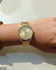 Round Stone Shafal Chain Women's Watch