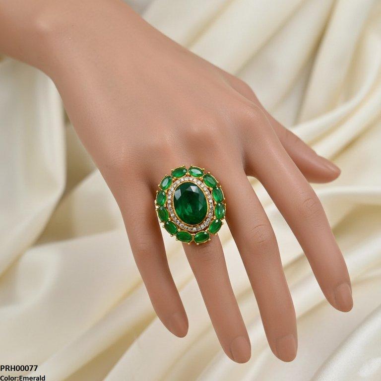 Oval Flower Ring Adjustable