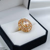 Oval Flower Ring Adjustable