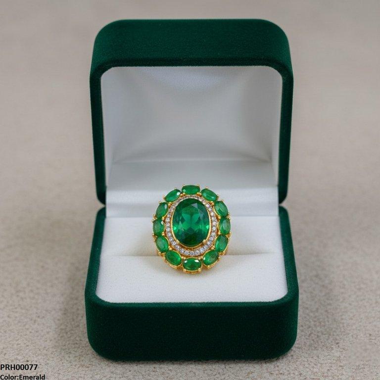 Oval Flower Ring Adjustable
