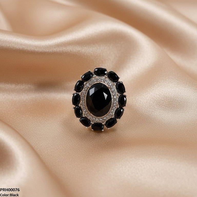 Oval Flower Ring Adjustable
