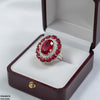 Oval Flower Ring Adjustable