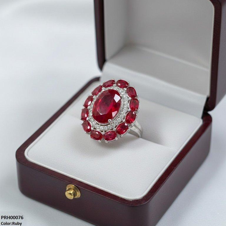 Oval Flower Ring Adjustable