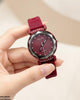 Round Stone Dial Women's Watch