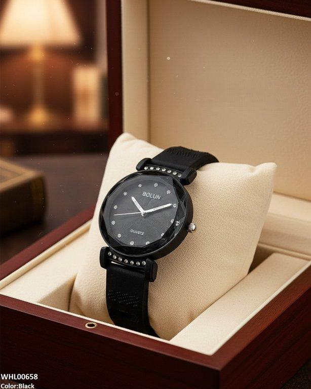 Round Stone Dial Women's Watch