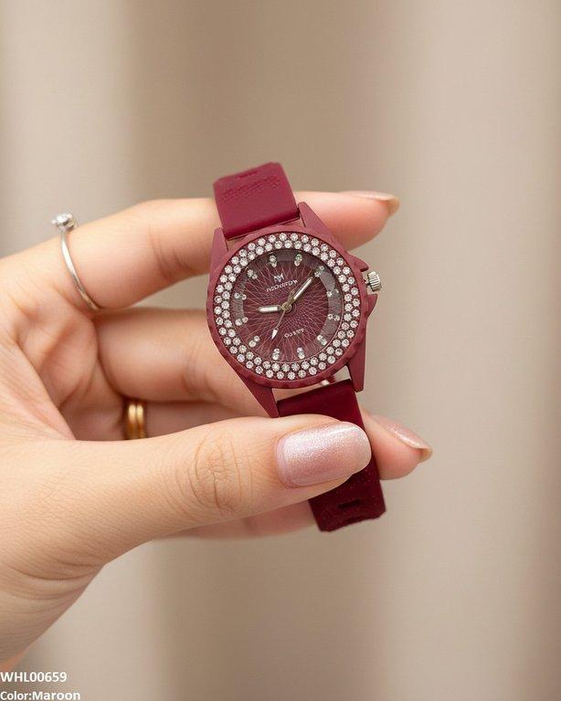 Round Rhinestone Women's Watch