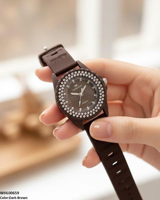 Round Rhinestone Women's Watch