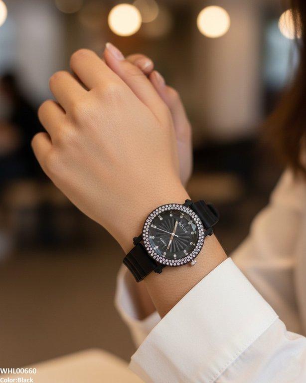 Round Stone Women's Watch