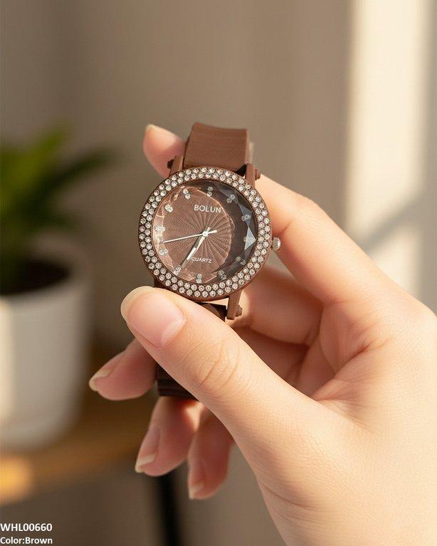 Round Stone Women's Watch