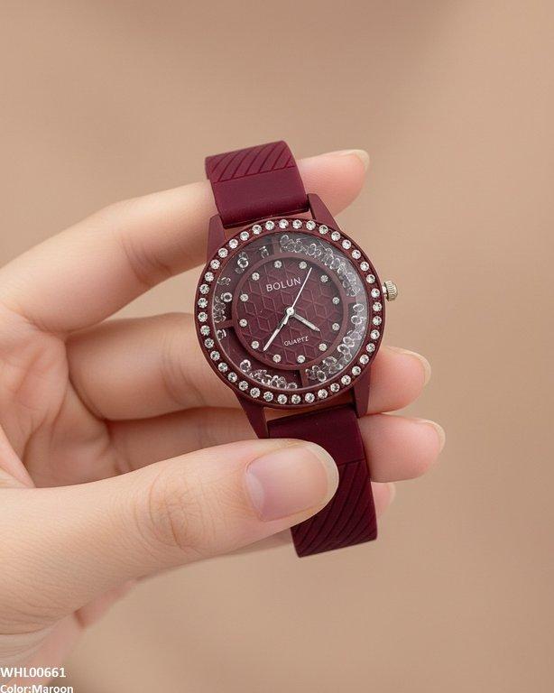 Round Stone Women's Watch