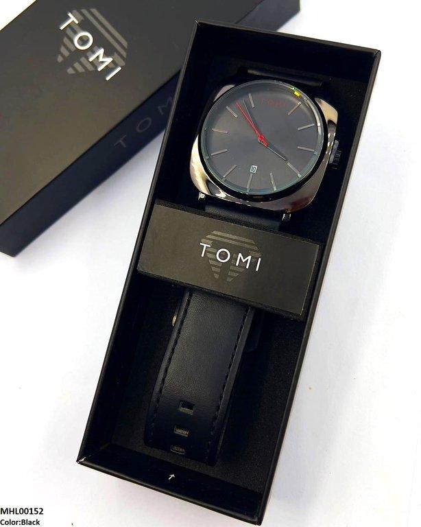 Round/Square Leather Strap Men's Watch