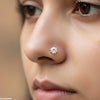 Round Stone Nose Pin