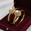 Pearl Flower Bangles Set