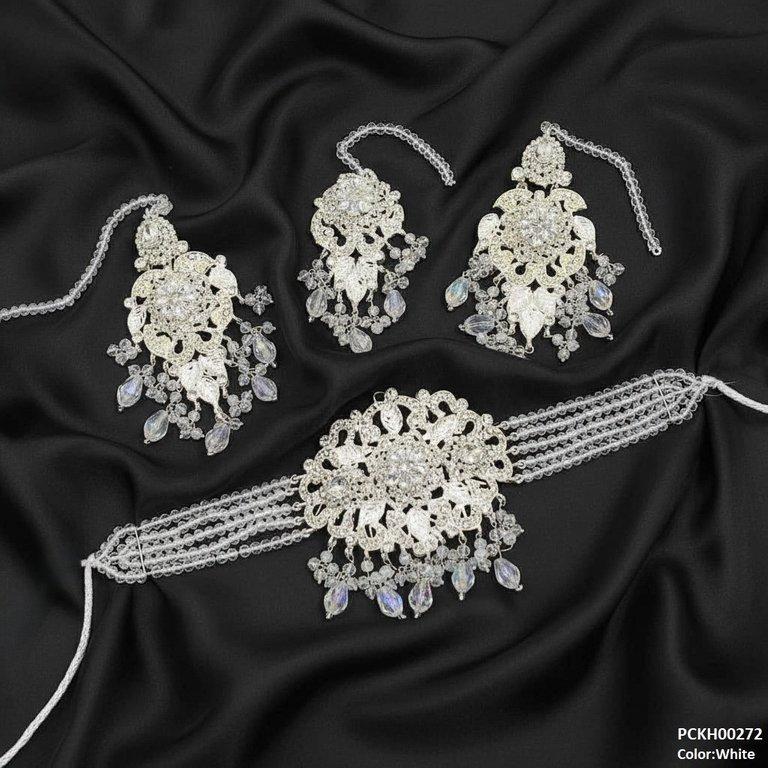 Tear Flower Pearl Choker Set