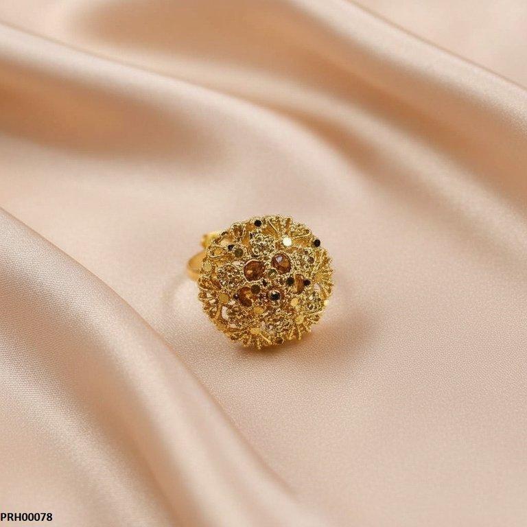 Round Flower Ring Adjustable