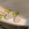 Bow Flower Drop Earrings