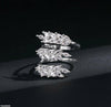 Zircon Leaf Ring Adjustable