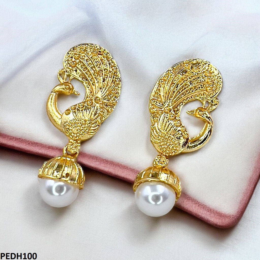 Peacock Pearl/Drop Earrings
