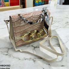 Silk Scarf Linked Chain Bag
