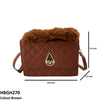 Fluffy Handle Cross body Bag