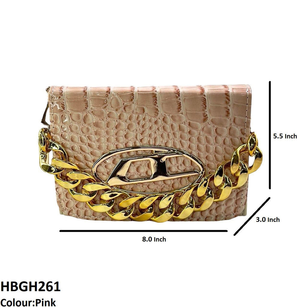 Chain Oval Batch Hand Bag