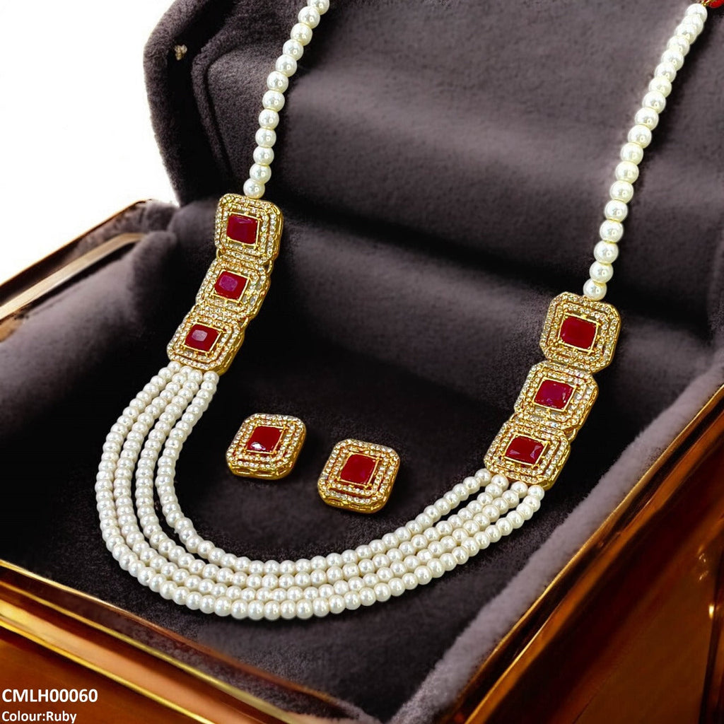 Rectangle Pearl Mala Set