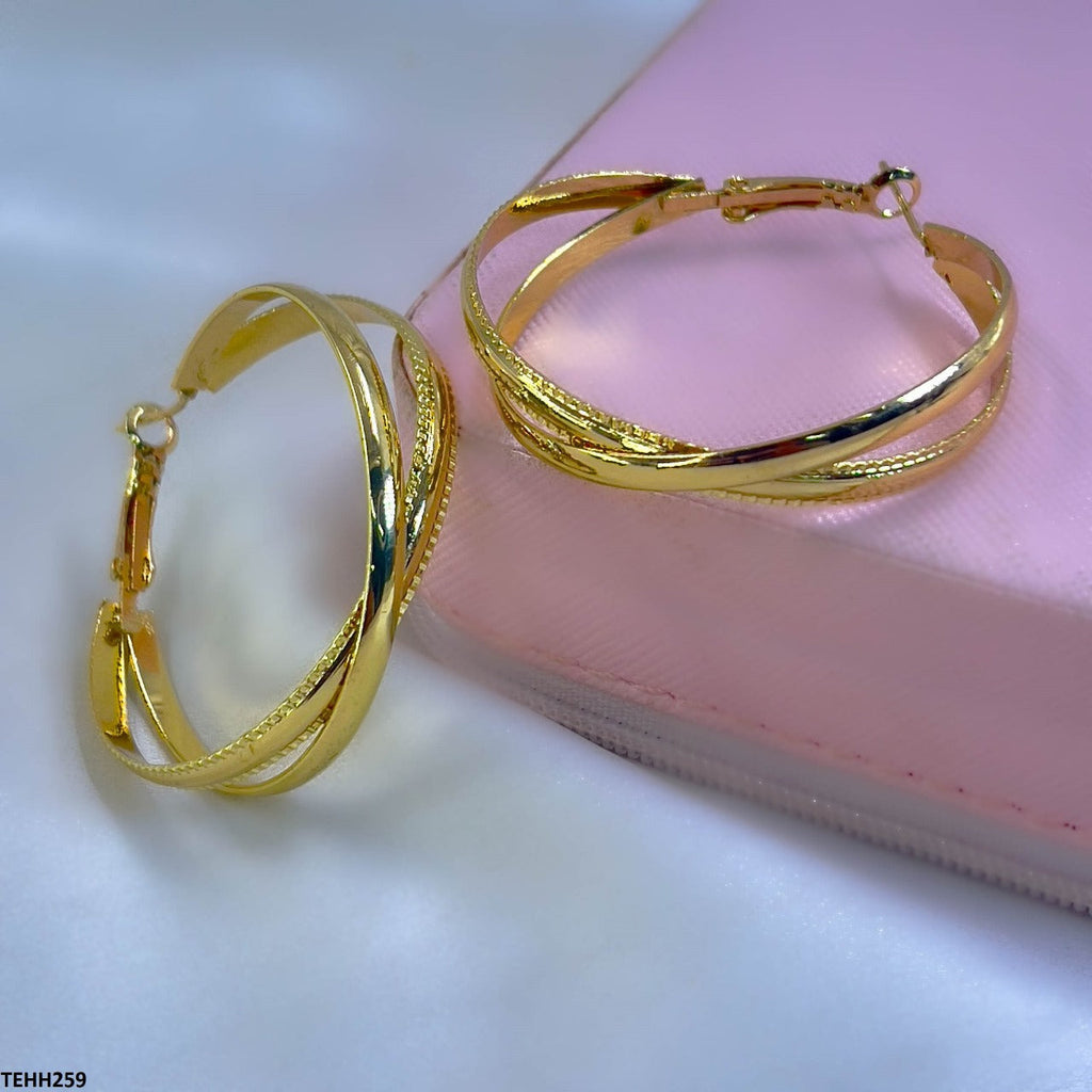 Round-X Ear Hoops Pairs