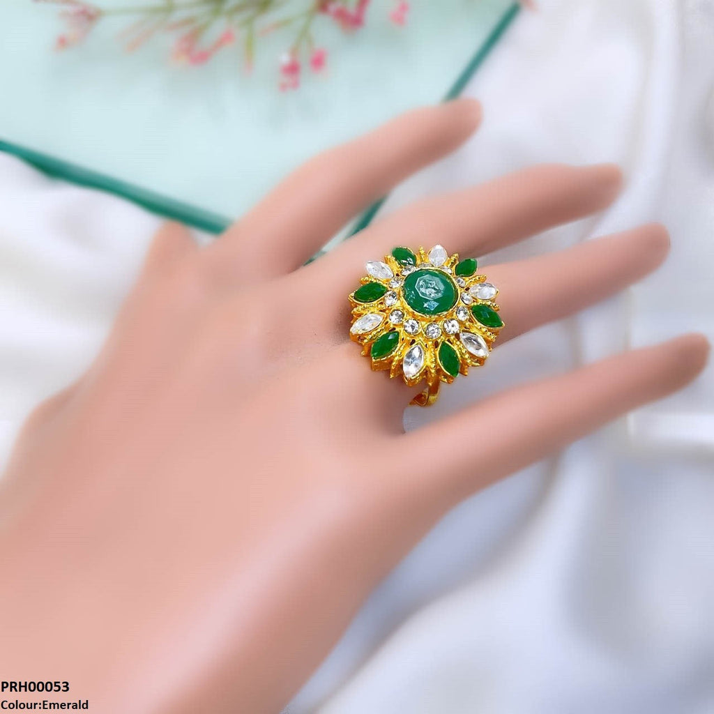 Tear/Round Flower Ring Adjustable Ring