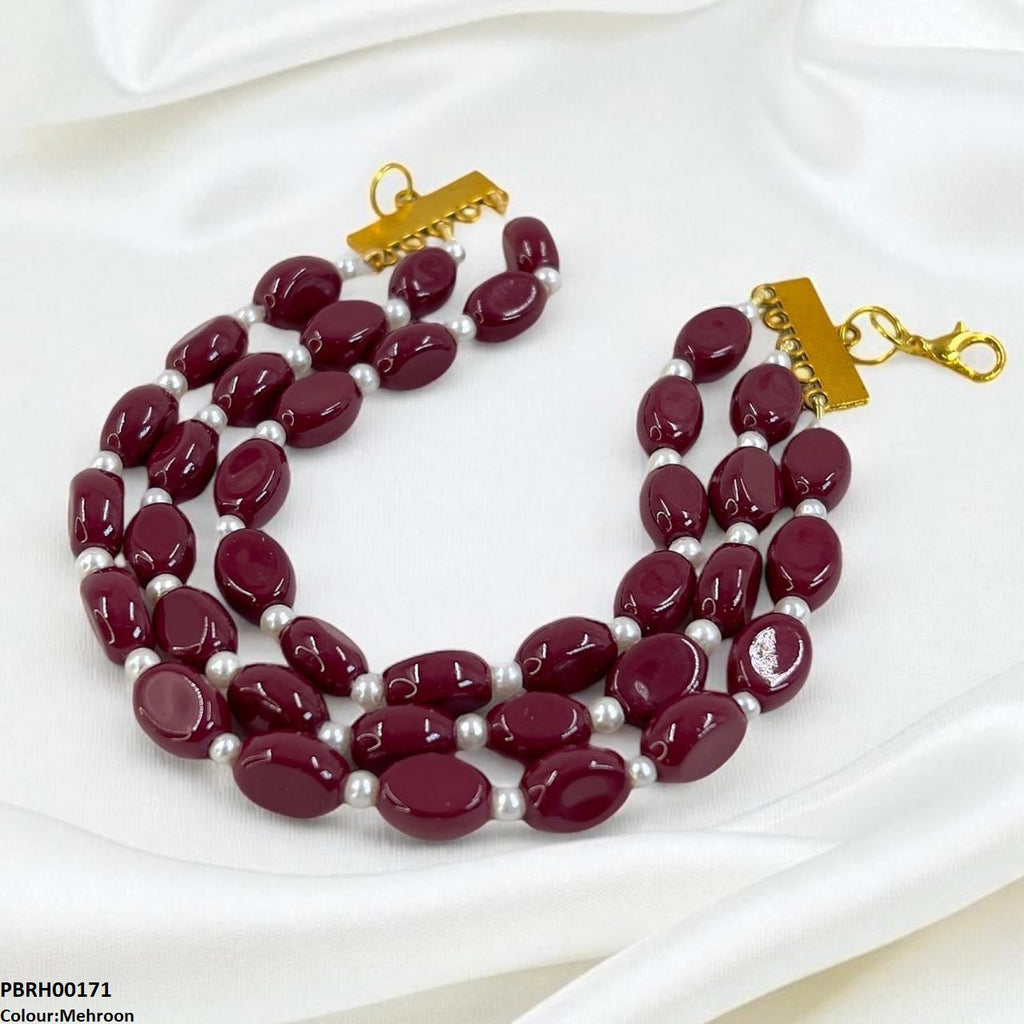 Triple Strand Beaded Bracelet