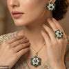 Round Flower Pendant Set