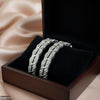 Round Stone Leaf Bangle Set