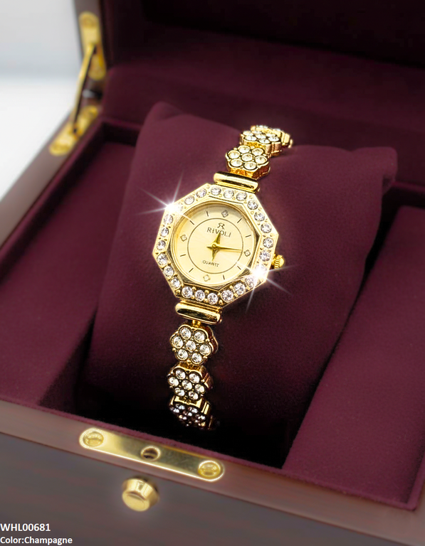 Round Stone Dial Women's Watch