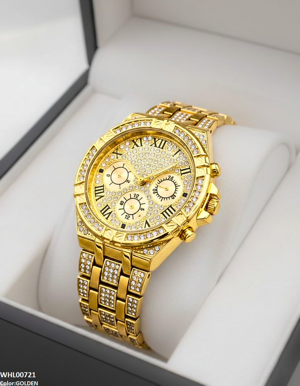 Round Rhinestone Women's Watch