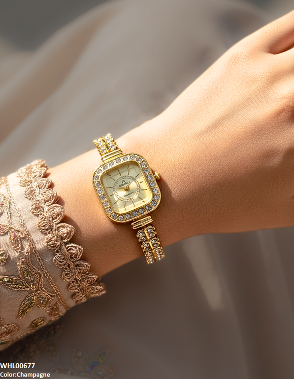 Square Stone Dial Women's Watch