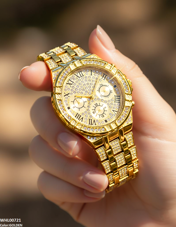 Round Rhinestone Women's Watch
