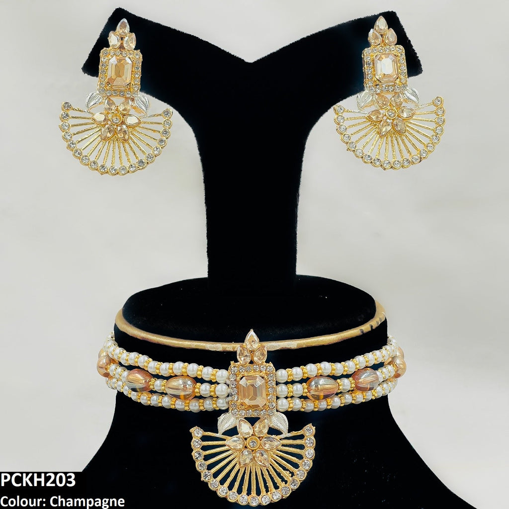 Square Flower Choker Set