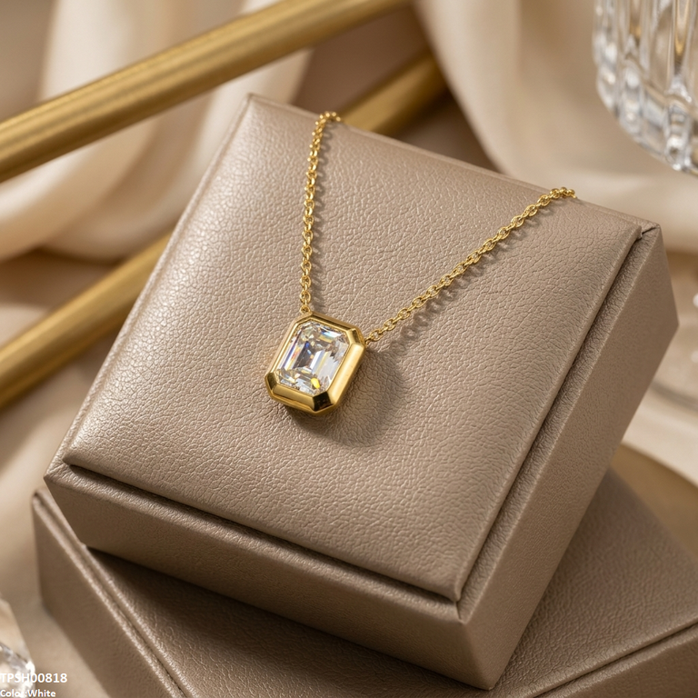 Stainless Steel Rectangle Drop Pendant