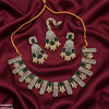 Rectangle Pearl Necklace Set